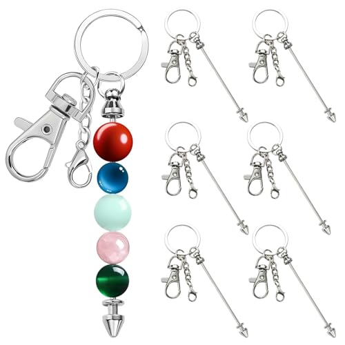 YCHYAN 6 Stück Perlen Schlüsselanhänger, Silbrig Schlüsselanhänger Selber Machen, Metall DIY Perlen Schlüsselanhänger, Geeignet für die Herstellung von Kunsthandwerk,Buchtasche Charme YCHYAN 6 Stück Perlen Schlüsselanhänger, Silbrig Schlüsselanhänger Selber Machen, Metall DIY Perlen Schlüsselanhänger, Geeignet für die Herstellung von Kunsthandwerk,Buchtasche Charme von YCHYAN