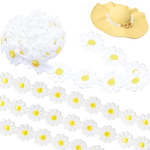 YCHYAN Spitzenband Florale Embroidery, Flower Dekoband, Spitzenborte Decorative Flower, Blumen Spitzenband Florale, Kann für DIY, Geschenke Home Decoration Verwendet Werden, Hochzeit Dekoration (Gelb) YCHYAN Spitzenband Florale Embroidery, Flower Dekoband, Spitzenborte Decorative Flower, Blumen Spitzenband Florale, Kann für DIY, Geschenke Home Decoration Verwendet Werden, Hochzeit Dekoration (Gelb) von YCHYAN