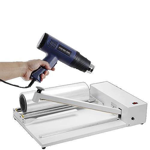2-in-1-Schrumpfverpackungsmaschine mit einstellbarer Geschwindigkeit, Heißluftpistole und manuellem Heißsiegelgerät zum gleichzeitigen Versiegeln und Schneiden, ideal zum Verpacken und Schützen von YCNLYSSR