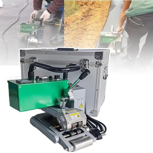 2100 W Automatisches Heißkeilschweißgerät (0–450 °C), 0,4–0,5 M/Min. Geomembran-Schweißgerät (HDPE), Werkzeug zum Versiegeln von Kunststoffschichten, zum Versiegeln dicker Membranen von 1,0–3,0 mm von YCNLYSSR