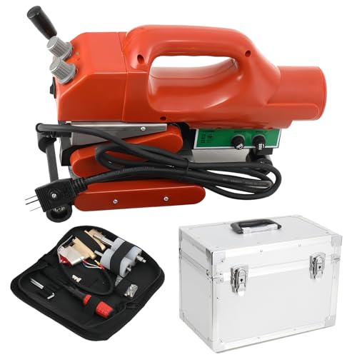 Lötmaschine zum Überlappen von Kunststoffschichten, Geomembran-Schweißgerät, Kletterschweißgerät 800 W, Überlappungsbreite 10 cm für PE, PVC, HDPE, EVA, PP, einstellbarer Druck und Temperatur, 220 V Lötmaschine zum Überlappen von Kunststoffschichten, Geomembran-Schweißgerät, Kletterschweißgerät 800 W, Überlappungsbreite 10 cm für PE, PVC, HDPE, EVA, PP, einstellbarer Druck und Temperatur, 220 V von YCNLYSSR
