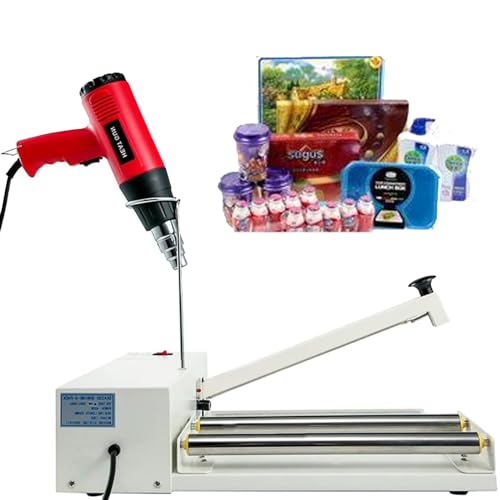 Schrumpffolienmaschine, Heißluftpistole mit einstellbarer Geschwindigkeit, Heißsiegelfolienmaschine, gleichzeitiges Versiegeln und Schneiden, Spielzeug, Lebensmittel, Alltagsgegenstände, 30 cm von YCNLYSSR