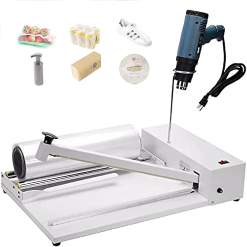 YCNLYSSR 2-in-1-Manuelle Verpackungsmaschine mit Heißluftpistole, Thermoverpackungsmaschine, Schrumpffolie, Schrumpfversiegeler, kompatibel mit POF-PVC-Folie (30 cm) von YCNLYSSR