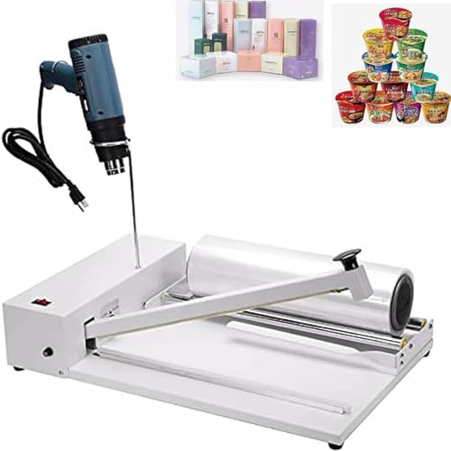 YCNLYSSR 2-in-1-Schrumpfverpackungsmaschine, manuelle Verpackungsmaschine, Folienversiegelungsgerät für Lebensmittel- und Buchkartonverpackungen, Schrumpfversiegelungsgerät mit Heißluftpistole, 30 cm von YCNLYSSR