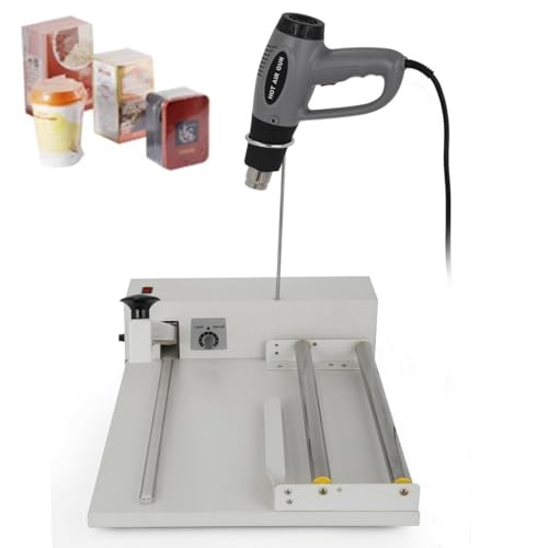 YCNLYSSR 2 in 1 manuelle Verpackungsmaschine, Schrumpfverpackungsmaschine mit Heißluftpistole, 9 Stufen der Temperatureinstellung/Siegellänge 45 cm von YCNLYSSR