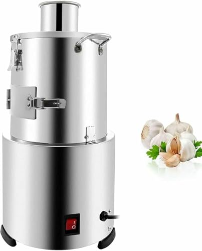 YCNLYSSR Elektrische kommerzielle Knoblauchschälmaschine, ganzer Knoblauch kann direkt hinzugefügt Werden, Knoblauchzehenschäler aus Edelstahl von YCNLYSSR