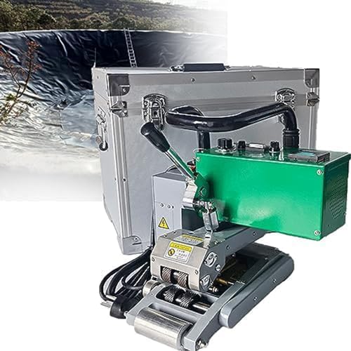 YCNLYSSR Geomembran-Schweißgerät, Hochleistungs-Kunststoffmembran, 2100 W Tunnel-Kriechschweißgerät, Heißkeilschweißgerät-Werkzeugsatz für 1,0–3,0 mm Liner von YCNLYSSR