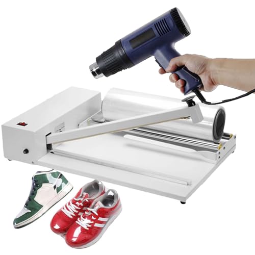 YCNLYSSR Hand-Schrumpfverpackungsmaschine, 9 einstellbare Temperaturen, Schrumpffolien-Heißsiegelgerät für PVC-POF-Folie (45 cm/17,7) von YCNLYSSR