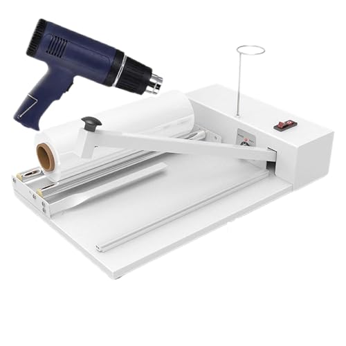 YCNLYSSR Kommerzielle manuelle Schrumpffolienmaschine, 9-stufige Temperatureinstellung, Tisch-Schrumpffolienversiegelungsgerät, für Buchverpackungen, 30 cm/11,8 Zoll (45 cm) von YCNLYSSR