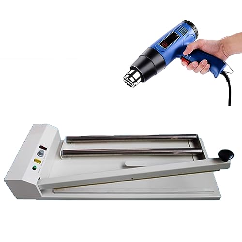 YCNLYSSR Schrumpffolienmaschine, 1-kW-Schrumpffolienversiegeler mit 1800-W-Heißluftpistole und Schrumpffolie, kompatibel mit PVC-POF-Folie und für Bücher, Spielzeug und Lebensmittel verwendet, 40 cm von YCNLYSSR