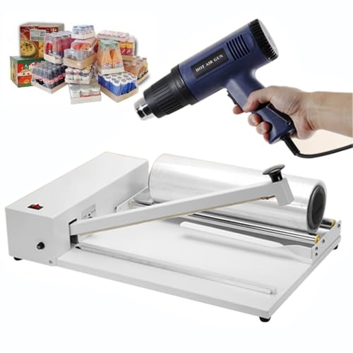 YCNLYSSR Schrumpffolienmaschine, Schrumpffolienversiegeler mit 1800-W-Heißluftpistole, Schrumpffolienversiegeler kompatibel (60 cm) von YCNLYSSR