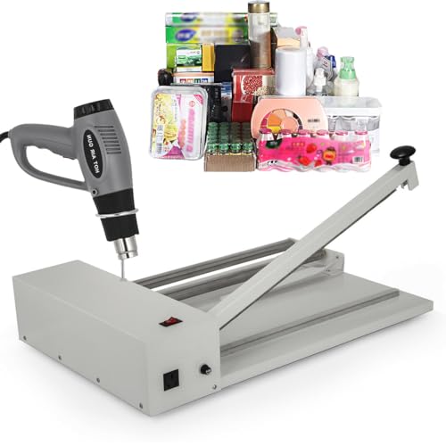 YCNLYSSR Schrumpffolienmaschine mit Heißluftpistole, Folienwickler für Lebensmittel, Buchkartonverpackungen, 2-in-1-Handverpackungsmaschine, kompatibel mit PVC-POF-Folie von YCNLYSSR