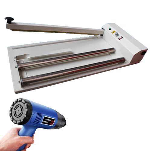 YCNLYSSR Schrumpffolienversiegeler, 450-W-Schrumpffolienmaschine, Folienversiegeler mit Heißluftpistole und Schrumpffolienanzug für PVC-POF-Folie (Größe: 30 cm) von YCNLYSSR