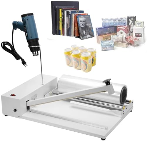 YCNLYSSR Schrumpffolienversiegeler 530 W, Schrumpffolienmaschine mit POF-Folie, Heißsiegelgerät (572–968 °F), geeignet für die Verpackung von Lebensmittel- und Buchkartons (45 cm) von YCNLYSSR
