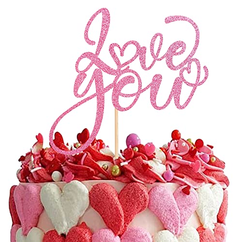 1 Packung Valentinstag Love You Kuchendekoration mit Liebe Herz Glitzer Valentinstag Hochzeit Kuchen Picks Liebe Thema Babyparty Kinder Geburtstag Party Kuchen Dekorationen Zubehör Rosa 1 Packung Valentinstag Love You Kuchendekoration mit Liebe Herz Glitzer Valentinstag Hochzeit Kuchen Picks Liebe Thema Babyparty Kinder Geburtstag Party Kuchen Dekorationen Zubehör Rosa von YCTHUNFISH