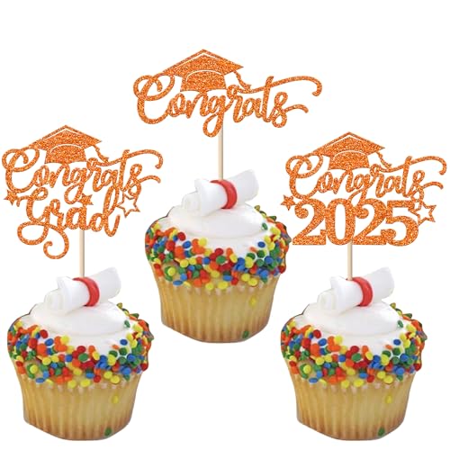 30 Stück 2023 Abschlussfeier Cupcake Topper Glitzer Grad Kappe Cupcake Picks für 2023 Abschluss Thema Schule Party Kuchen Dekoration Supplies Orange 30 Stück 2023 Abschlussfeier Cupcake Topper Glitzer Grad Kappe Cupcake Picks für 2023 Abschluss Thema Schule Party Kuchen Dekoration Supplies Orange von YCTHUNFISH