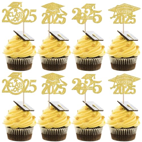 36 Stück 2023 Abschlussfeier Cupcake Topper Glitzer Diplom Grad Kappe Cupcake Picks für 2023 Abschluss Thema Schule Party Kuchen Dekoration Supplies Gold 36 Stück 2023 Abschlussfeier Cupcake Topper Glitzer Diplom Grad Kappe Cupcake Picks für 2023 Abschluss Thema Schule Party Kuchen Dekoration Supplies Gold von YCTHUNFISH