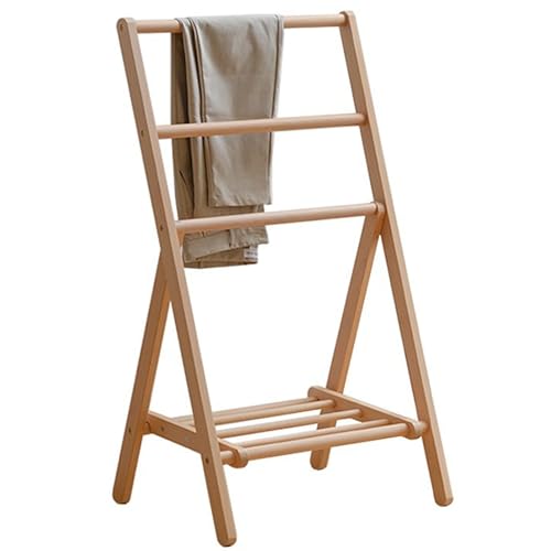 YCVAWEOD Fußboden Stellverkleidung Schiene Holzregale Faltbare Kleidung Aufbewahrungsregal Hosen Hangeravaving Hosen Rack Handtuchträger Trockenständer Trockenständer LWX YCVAWEOD Fußboden Stellverkleidung Schiene Holzregale Faltbare Kleidung Aufbewahrungsregal Hosen Hangeravaving Hosen Rack Handtuchträger Trockenständer Trockenständer LWX von YCVAWEOD
