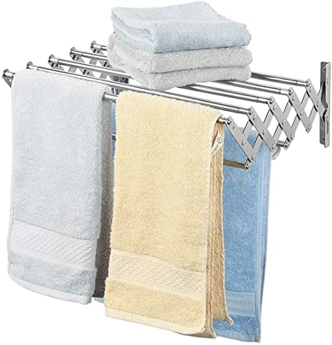 YCVAWEOD Wandmontierte Kleidung Airer Teleskop Kleidung Trocknungsfaltigkeitsfaltigkeits -Wandhandtuchlager für Badezimmer oder Schlafzimmer Edelstahltuch Trocknungsregal Handtuch 58 58 LWX YCVAWEOD Wandmontierte Kleidung Airer Teleskop Kleidung Trocknungsfaltigkeitsfaltigkeits -Wandhandtuchlager für Badezimmer oder Schlafzimmer Edelstahltuch Trocknungsregal Handtuch 58 58 LWX von YCVAWEOD