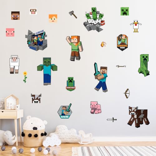 3Pcs Wandaufkleber Kinderzimmer Jungen,Gaming Wandbild für Schlafzimmer,Wandtattoo Junge Teenager,Videospiel Wandstikcer für Jugendzimmer Deko Geschenk von YCVBCY