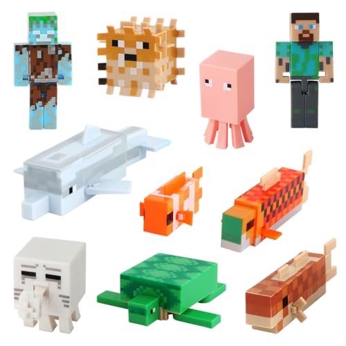 Cake Topper Set, Pixel Tortendeko, 10 Stück Tortendekoration, Mini Spielzeug Figuren für Jungen Kinder Tortenaufleger Cupcake Topper Deko Kinder Geburtstag Party Kuchen Dekoration Supplies von YCVBCY