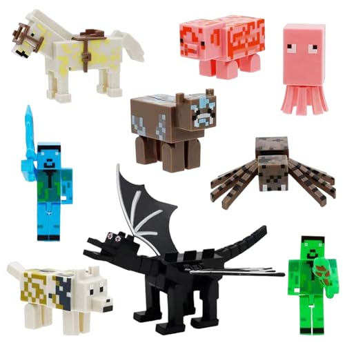 Cake Topper Set, Pixel Tortendeko, 9 Stück Tortendekoration, Mini Spielzeug Figuren für Jungen Kinder Tortenaufleger Cupcake Topper Deko Kinder Geburtstag Party Kuchen Dekoration Supplies Cake Topper Set, Pixel Tortendeko, 9 Stück Tortendekoration, Mini Spielzeug Figuren für Jungen Kinder Tortenaufleger Cupcake Topper Deko Kinder Geburtstag Party Kuchen Dekoration Supplies von YCVBCY