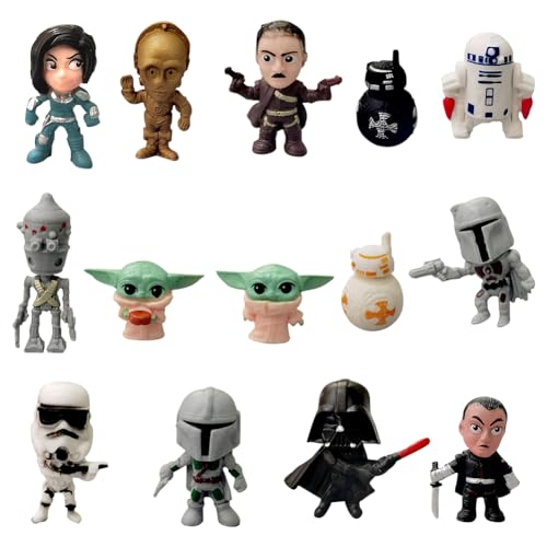 Cake Topper Set Tortendeko, 14 Stück Tortendekoration, Mini Spielzeug Figuren für Jungen Kinder Tortenaufleger Cupcake Topper Deko Kinder Geburtstag Party Kuchen Dekoration Supplies-A von YCVBCY