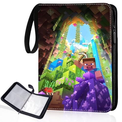 Miner 4 Album Heft Ordner Buch Taschen,Ordner für Cartoons Karten mit 400 Taschen Sammelkartenbinder,Taschen Kartenhalter Album,Kompatibel mit diversen ideal zum Aufbewahren von Heften für Karten-B Miner 4 Album Heft Ordner Buch Taschen,Ordner für Cartoons Karten mit 400 Taschen Sammelkartenbinder,Taschen Kartenhalter Album,Kompatibel mit diversen ideal zum Aufbewahren von Heften für Karten-B von YCVBCY