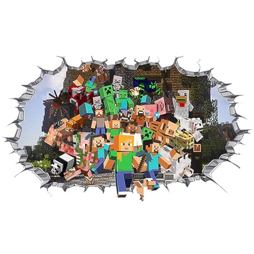 YCVBCY Mine-craft Wandaufkleber Kinderzimmer Jungen,Gaming Wandbild für Schlafzimmer,Wandtattoo Junge Teenager,Videospiel Wandstikcer für Jugendzimmer Deko Geschenk - A YCVBCY Mine-craft Wandaufkleber Kinderzimmer Jungen,Gaming Wandbild für Schlafzimmer,Wandtattoo Junge Teenager,Videospiel Wandstikcer für Jugendzimmer Deko Geschenk - A von YCVBCY