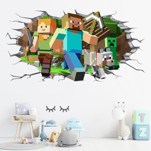YCVBCY Wandaufkleber Kinderzimmer Jungen,Gaming Wandbild für Schlafzimmer,Wandtattoo Junge Teenager,Videospiel Wandstikcer für Jugendzimmer Deko Geschenk von YCVBCY