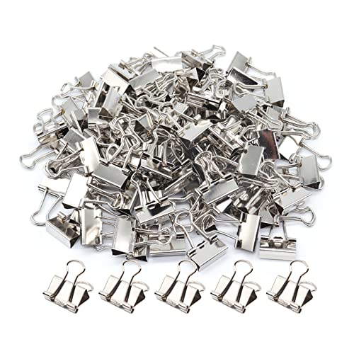 Silberne Mini-Büroklammern, kleine Büroklammern, 15 mm, 100 Stück, Mikro-Größe, Büroklammern für Zuhause, Schule und Geschäft (Silber) von YCVIORING