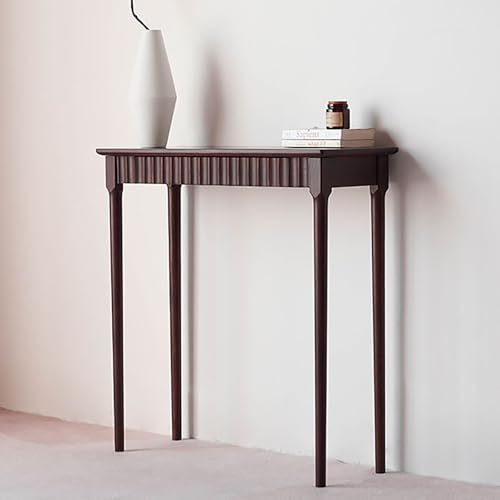 YCYRF Konsolentisch Schmal Holz mit Schublade, Konsolentische fürs Wohnzimmer, Kommode Tief, Aufbewahrungsregal für Flur und Foyer, Home, Office, Eingang(Brown,120x35x80cm/47x14x31in) von YCYRF