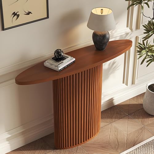 YCYRF Moderner Konsolentisch Holz, Schmale Kommode Flur, Flur Regal für Wohnzimmer, Eingangsbereich, Foyer und Büro – Robust und Stabil(Brown,120x30x80cm/47x12x31in) von YCYRF