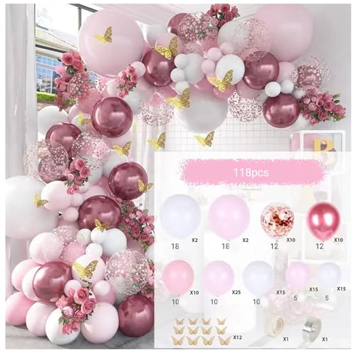 Geburtstagsparty-Dekorationen, Streusel, Ballonbogen-Girlande-Set mit Eiscreme-Ballons, Farbe M-7 von YCYUYK