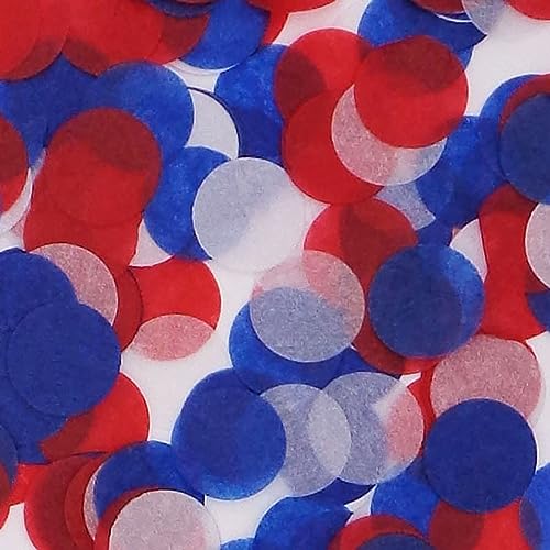 Konfetti in Rot, Weiß und Blau, 30 g, rund, Union-Jack-Party-Konfetti für die Feier von König Charles Krönung, A7HBLZX von YCYUYK
