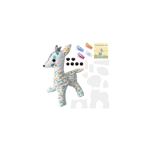 Memory Deer Schnittmuster-Schablonen-Lineal-Set mit Bedienungsanleitung (evtl. nicht in deutscher Sprache), Hirschmuster-Vorlagen zum Nähen (14 1/2 Zoll (19 Set)) von YCZCJJ