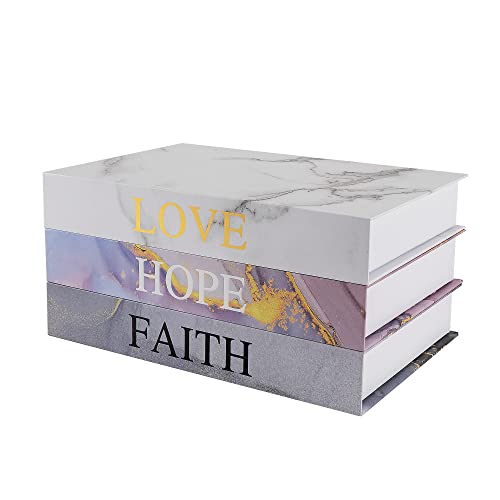 YD SZ YADOO Dekorative Buchboxen aus Kunst: 3er-Set für Eingangstisch, Couchtisch, Bücherregal-Dekor mit Magnetverschluss von YD SZ YADOO