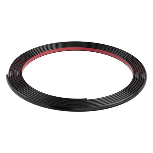 Dekoratives Wandaufkleber-Dekorband, selbstklebender Wandbesatz, abziehbarer und aufklebbarer Fliesenrand, flexibler Viertelrund-Selbstkleber(Black,2m) von YDEWLY