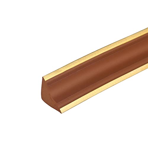 Wandaufkleber-Dekorband, dekorativ, Wandverkleidung, selbstklebend, Kantenleiste, Decken-Fußleiste, selbstklebend, Arbeitsplatte(Brown+gold,10m) von YDEWLY