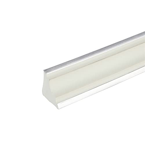 Wandaufkleber-Dekorband, dekorativ, Wandverkleidung, selbstklebend, Kantenleiste, Decken-Fußleiste, selbstklebend, Arbeitsplatte(White+silver,5m) von YDEWLY