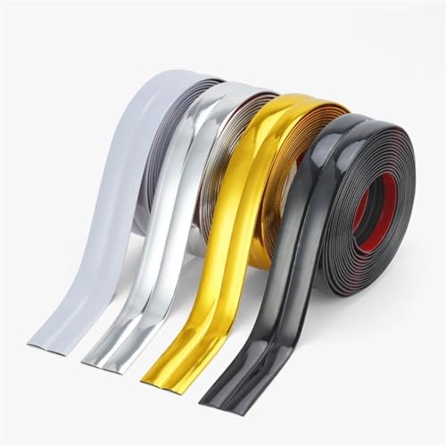Wandaufkleber-Dekorband, dekorativ, selbstklebende Wandverkleidung, multifunktionale Verkleidung, Eckenschutz, Dichtungsstreifen, Tischkante und Türrahmen, 5 m(White,3cm) von YDEWLY