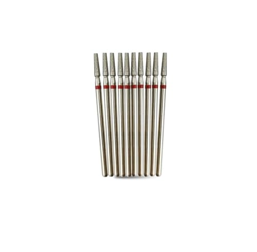 Bohrbutten 10 Stück Diamant-Nagelbohrer, 3/32 Zoll Schaft, feine Körnung, Edelstahl, Kugelkegel, umgekehrter Kegel(N0308d-f(d)) von YDHSIKK