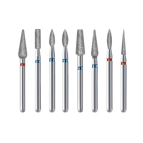 Bohrbutten 10 Stück Diamant-Nagelbohrer-Set for Maniküre und Pediküre, mehrfarbig(A8) von YDHSIKK