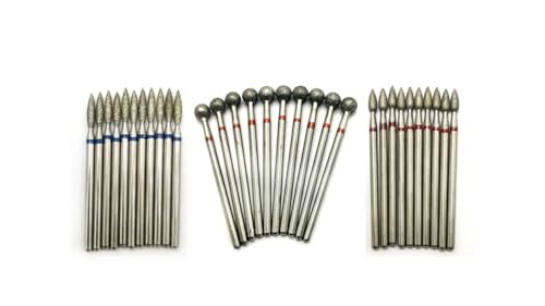 Bohrbutten 10 Stück Kegel Diamant Nagelhaut Bit Nagel Bohrer Bits 3x6mm 3/32 zoll Welle(G0306d-m(d)) von YDHSIKK