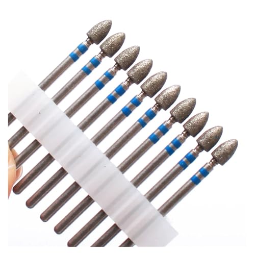 Bohrbutten 10PC Diamant Fräser Nagel Bohrer for Elektrische Maniküre Maschine Multicolor(10pc-no43) von YDHSIKK