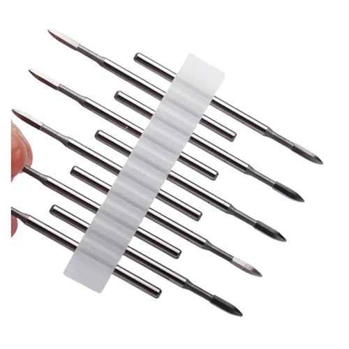Bohrbutten 10er-Pack Hartmetall-Nagelbohrer-Set, mehrfarbig(No1 10pc(a44)) von YDHSIKK