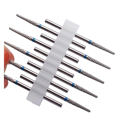 Bohrbutten 10er-Pack Hartmetall-Nagelbohrer-Set, mehrfarbig(No12 10pc(a29c)) von YDHSIKK