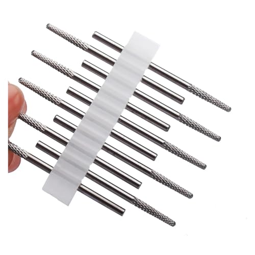 Bohrbutten 10er-Pack Hartmetall-Nagelbohrer-Set, mehrfarbig(No13 10pc(a29d)) von YDHSIKK