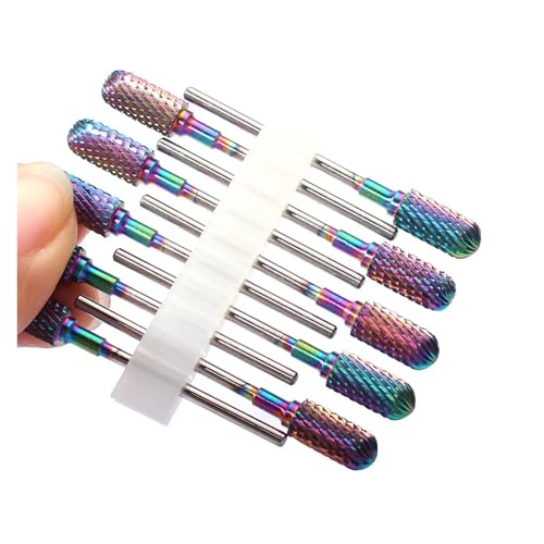 Bohrbutten 10er-Pack Hartmetall-Nagelbohrer-Set, mehrfarbig(No17 10pc(r4)) von YDHSIKK