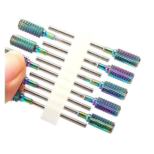 Bohrbutten 10er-Pack Hartmetall-Nagelbohrer-Set, mehrfarbig(No19 10pc(r6)) von YDHSIKK